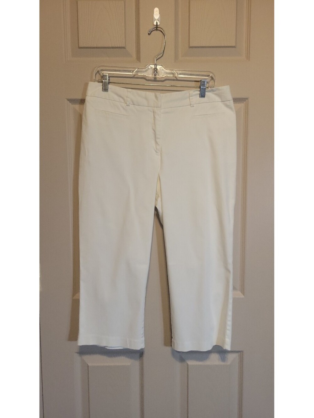 212 Collection Natural Fit White Cropped Dress Pants Size 12
